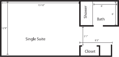  Sunset Ridge Jefferson Resident Room Floor Plan